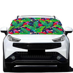 Parrot Banana Leaf Hawaii Pattern Print Car Windshield Snow Cover