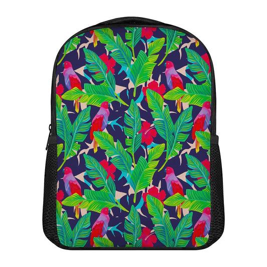Parrot Banana Leaf Hawaii Pattern Print Casual Backpack