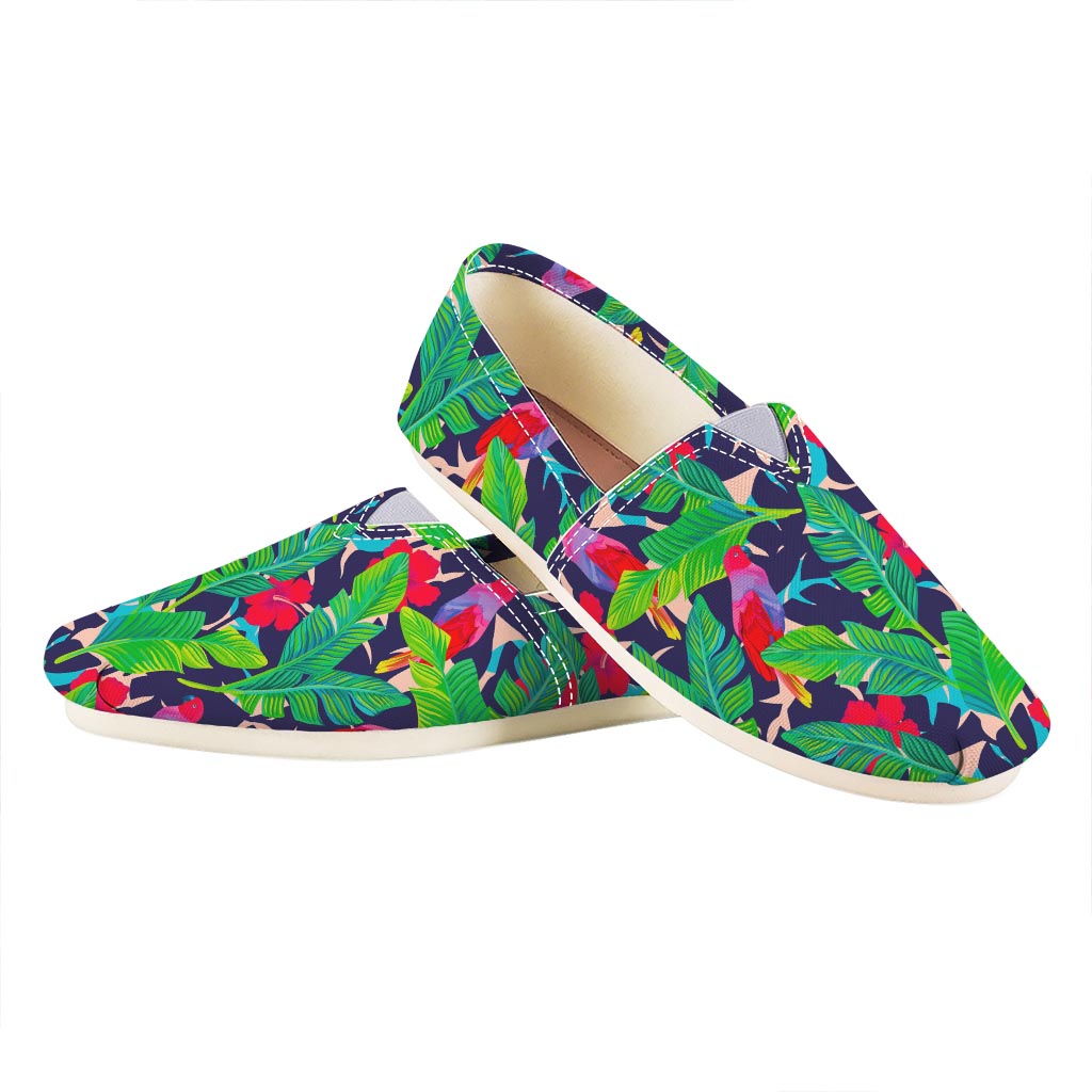 Parrot Banana Leaf Hawaii Pattern Print Casual Shoes