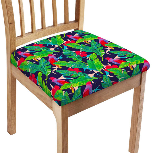 Parrot Banana Leaf Hawaii Pattern Print Chair Cushion Cover