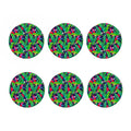 Parrot Banana Leaf Hawaii Pattern Print Coaster Set