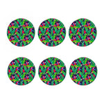 Parrot Banana Leaf Hawaii Pattern Print Coaster Set