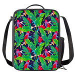 Parrot Banana Leaf Hawaii Pattern Print Crossbody Lunch Bag