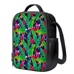 Parrot Banana Leaf Hawaii Pattern Print Crossbody Lunch Bag