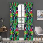 Parrot Banana Leaf Hawaii Pattern Print Curtain