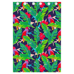 Parrot Banana Leaf Hawaii Pattern Print Curtain