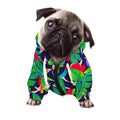 Parrot Banana Leaf Hawaii Pattern Print Dog Zip Up Hoodie