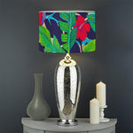Parrot Banana Leaf Hawaii Pattern Print Drum Lamp Shade