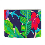 Parrot Banana Leaf Hawaii Pattern Print Drum Lamp Shade