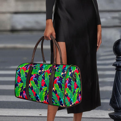 Parrot Banana Leaf Hawaii Pattern Print Duffle Bag