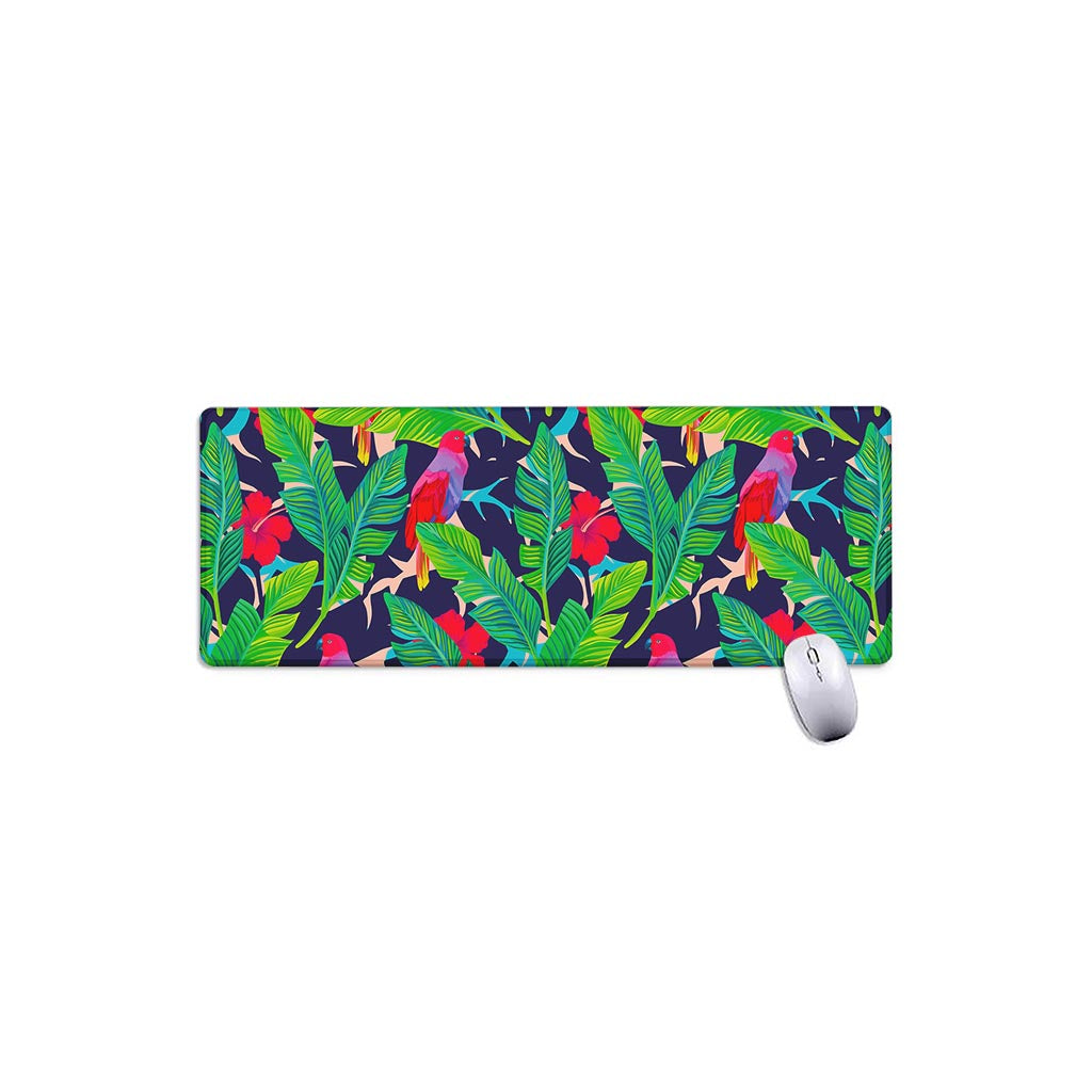 Parrot Banana Leaf Hawaii Pattern Print Extended Mouse Pad