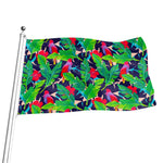 Parrot Banana Leaf Hawaii Pattern Print Flag