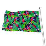 Parrot Banana Leaf Hawaii Pattern Print Flag