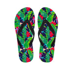 Parrot Banana Leaf Hawaii Pattern Print Flip Flops