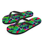 Parrot Banana Leaf Hawaii Pattern Print Flip Flops