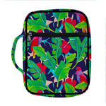 Parrot Banana Leaf Hawaii Pattern Print Front Pocket Bible Bag