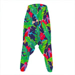 Parrot Banana Leaf Hawaii Pattern Print Hammer Pants
