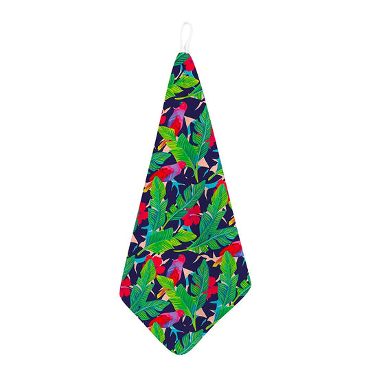 Parrot Banana Leaf Hawaii Pattern Print Hand Towel