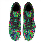 Parrot Banana Leaf Hawaii Pattern Print High Top Leather Sneakers