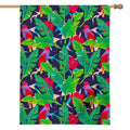Parrot Banana Leaf Hawaii Pattern Print House Flag