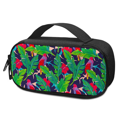 Parrot Banana Leaf Hawaii Pattern Print Insulin Cooler Travel Case