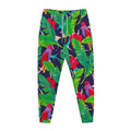 Parrot Banana Leaf Hawaii Pattern Print Jogger Pants