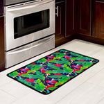 Parrot Banana Leaf Hawaii Pattern Print Kitchen Mat