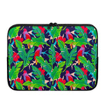 Parrot Banana Leaf Hawaii Pattern Print Laptop Sleeve