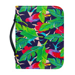 Parrot Banana Leaf Hawaii Pattern Print Leather Bible Cover