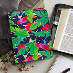 Parrot Banana Leaf Hawaii Pattern Print Leather Bible Cover