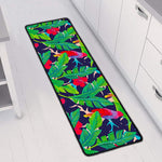 Parrot Banana Leaf Hawaii Pattern Print Long Kitchen Mat
