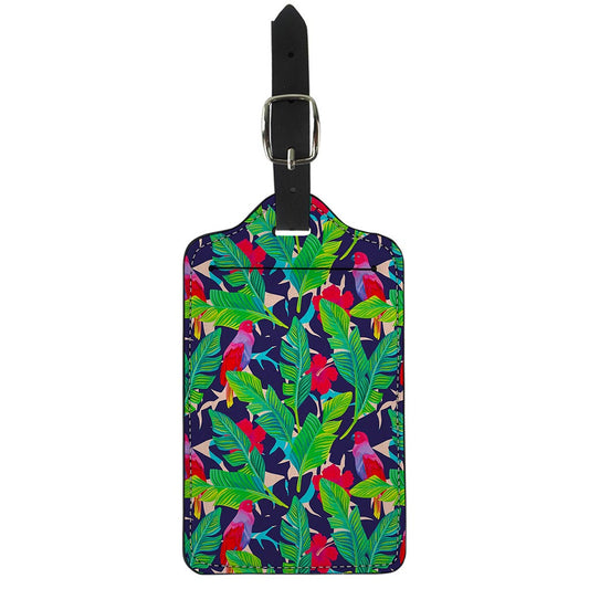 Parrot Banana Leaf Hawaii Pattern Print Luggage Tag