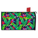 Parrot Banana Leaf Hawaii Pattern Print Mailbox Cover
