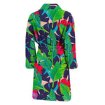 Parrot Banana Leaf Hawaii Pattern Print Men's Bathrobe