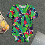 Parrot Banana Leaf Hawaii Pattern Print Men's Bodysuit