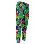 Parrot Banana Leaf Hawaii Pattern Print Men's Compression Pants
