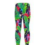 Parrot Banana Leaf Hawaii Pattern Print Men's leggings