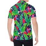 Parrot Banana Leaf Hawaii Pattern Print Men's Shirt