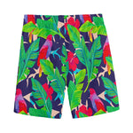 Parrot Banana Leaf Hawaii Pattern Print Men's Sports Shorts