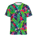 Parrot Banana Leaf Hawaii Pattern Print Men's Athletic T-Shirt