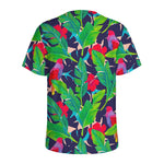 Parrot Banana Leaf Hawaii Pattern Print Men's Sports T-Shirt