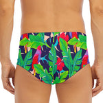 Parrot Banana Leaf Hawaii Pattern Print Men's Triangle Swim Briefs