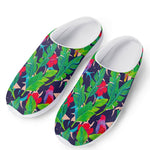 Parrot Banana Leaf Hawaii Pattern Print Mesh Casual Shoes