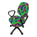 Parrot Banana Leaf Hawaii Pattern Print Office Chair Cover