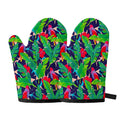 Parrot Banana Leaf Hawaii Pattern Print Oven Mitts