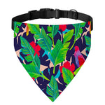 Parrot Banana Leaf Hawaii Pattern Print Over The Collar Dog Bandana