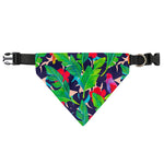 Parrot Banana Leaf Hawaii Pattern Print Over The Collar Dog Bandana