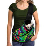 Parrot Banana Leaf Hawaii Pattern Print Pet Sling Carrier