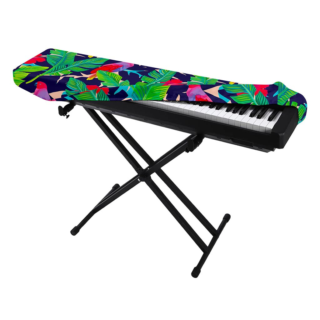 Parrot Banana Leaf Hawaii Pattern Print Piano Keyboard Cover