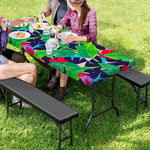 Parrot Banana Leaf Hawaii Pattern Print Picnic Table Cover